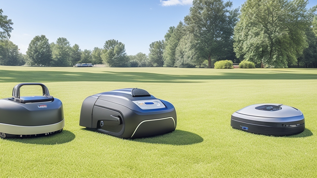 Robot fűnyíró töltőállomás szakszerű elhelyezése sík talajon megfelelő távolságokkal és időjárásálló elektromos csatlakozással